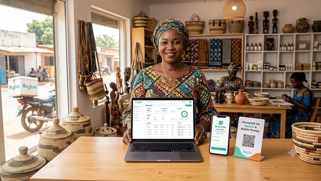 Vibrant market scene representing secure local commerce